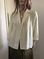 Vintage C A Lemon Silky Lightweight Summer Jacket 14
