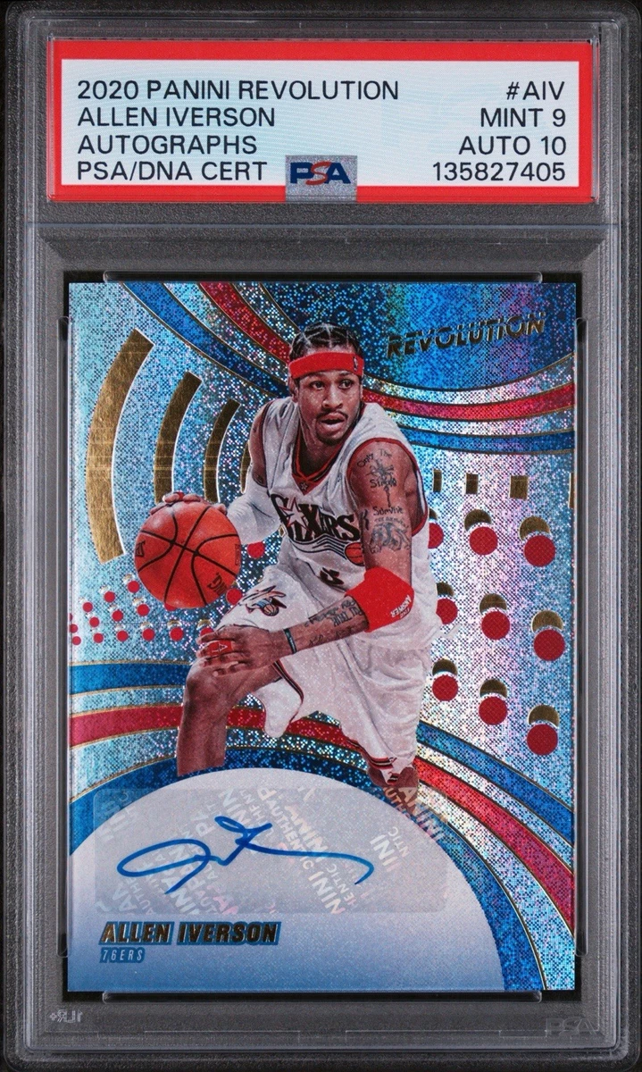 Panini Allen Iverson Basketball Autographed Sports Trading Cards
