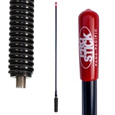 Prostick 2 Foot Fiberglass 1000 Watt Black CB Radio Antenna with Heavy Duty B...
