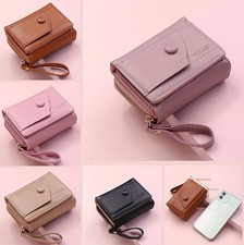 Ladies Small Zipper Coin Purse 3-Fold Card Ho...