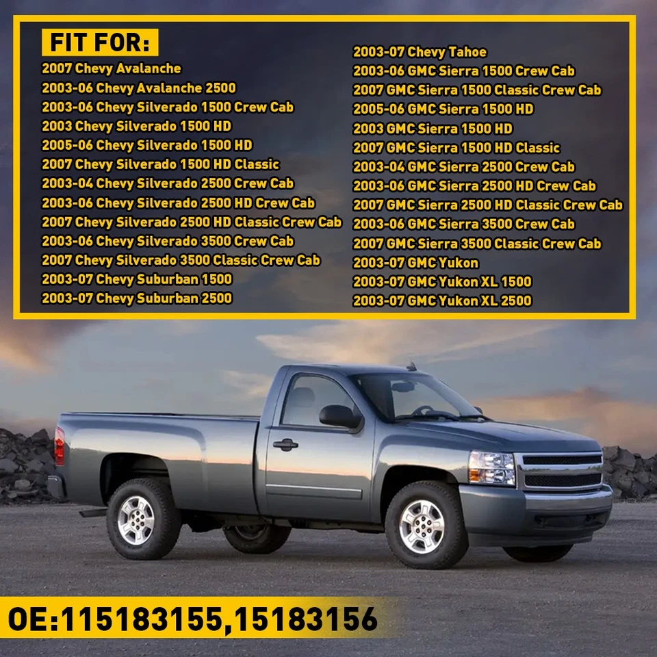 2x Reflector trasero moldura panel puerta para GMC XL Yukon 1500 XL 2500 2003-2007 Foto 3 de 4