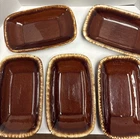 5 Vintage Hull Pottery Brown Drip  Glaze Serving Dish/ Tray Ovenproof 11x 6 3/4”