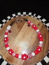 Acrylic Beaded Dog Collars, Pet Necklace, Doggie Pearls Holidays festive