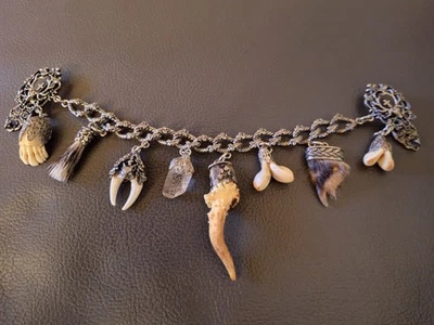 Jagdschmuck - Charivari Eichenlaub Kordelkette 835 Silber (gestempelt) - Bild 1 von 4