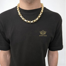 Gold Chain 13mm Gypsy Style Belcher Chain 9ct Gold XP 160g XL 20inch Length