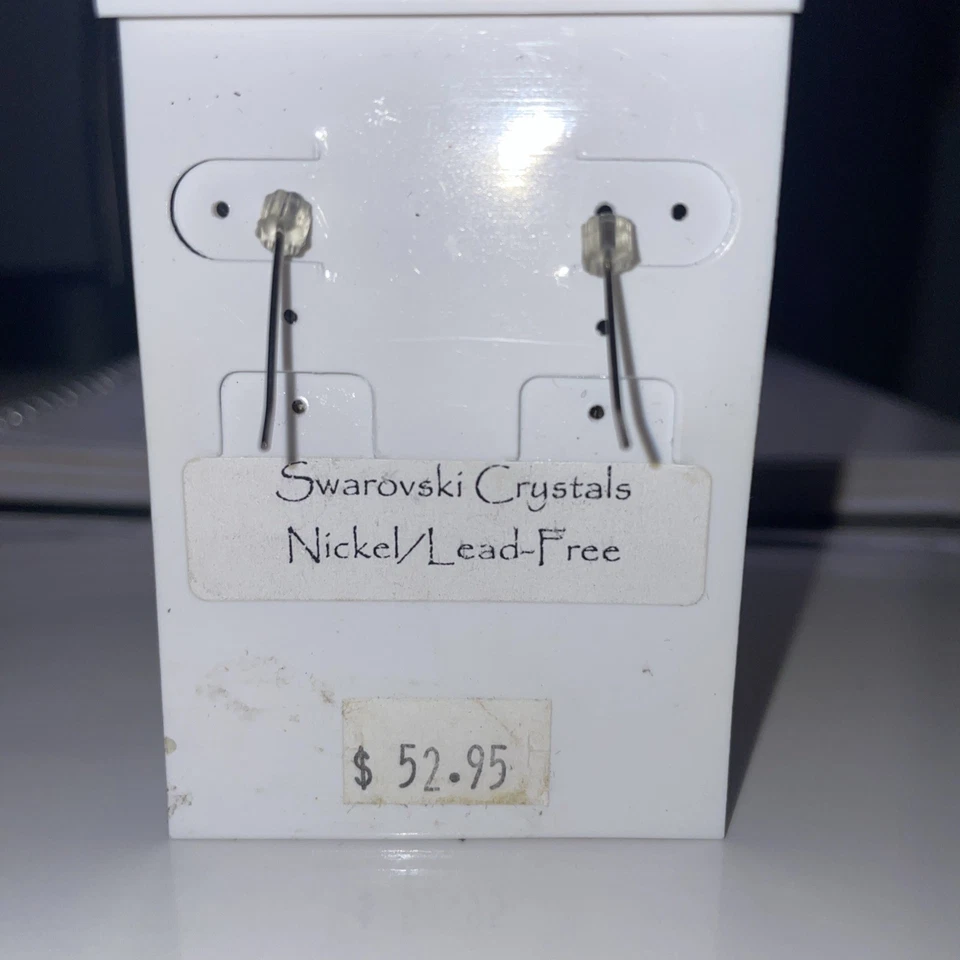 Классная вода Монтаны кристаллы Swarovski никель/свинец бесплатный серьги новый $53 Msrp - Изображение 4 из 4