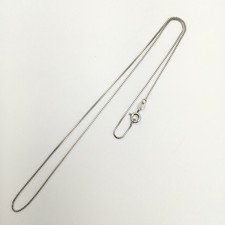 Sterling Silver Vintage 1mm Box Chain Necklace 18 Marked RSE 925 Italy 2.1g 16