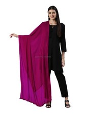 Solid Chiffon Dupatta For Womens Girls 2.50 Meters megent