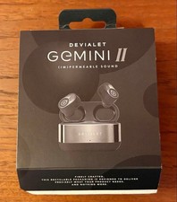 Devialet Gemini II True Wireless Noise Cancelling Earbuds Bluetooth Black