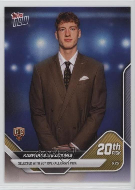 2025 Topps Now Draft exclusivo en línea/1620 Kasparas Jakucionis Rookie RC 0tj3