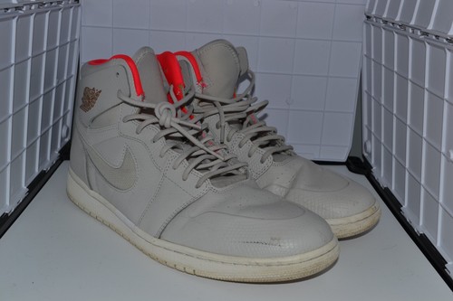 Nike Air Jordan Retro 1 High Nouveau 819176-050 Mens Gray Sneakers Shoes US 11.5 - Picture 2 of 7