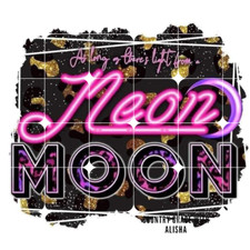 Sublimation Print Neon Moon Ready to Press Heat Transfer
