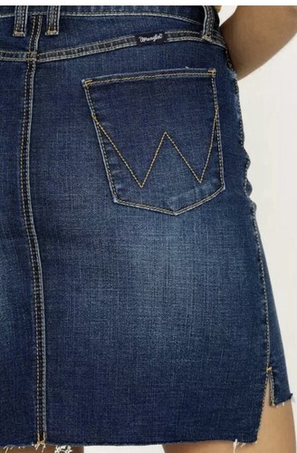 Gonna jeans FREE PEOPLE Wrangler donna retrò Mae denim rodeo western taglia 3 nuova con etichette - Foto 3 di 9