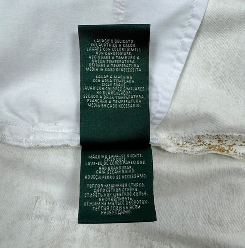 Lauren Ralph Lauren Chino Pants Gold Paisley Printed size 10 - Picture 15 of 17