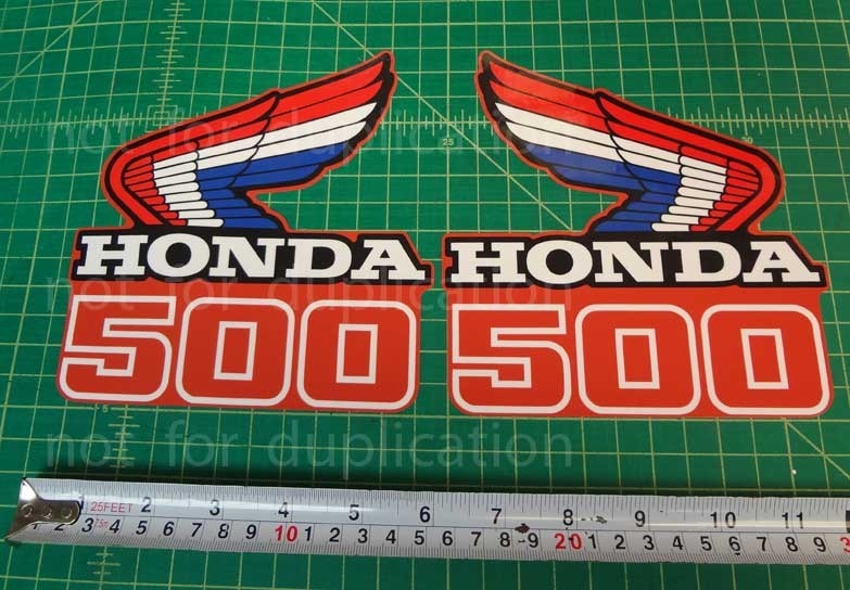 86' 1986 CR500R dirtbike 2pc Vintage gas tank graphics autocollant ...