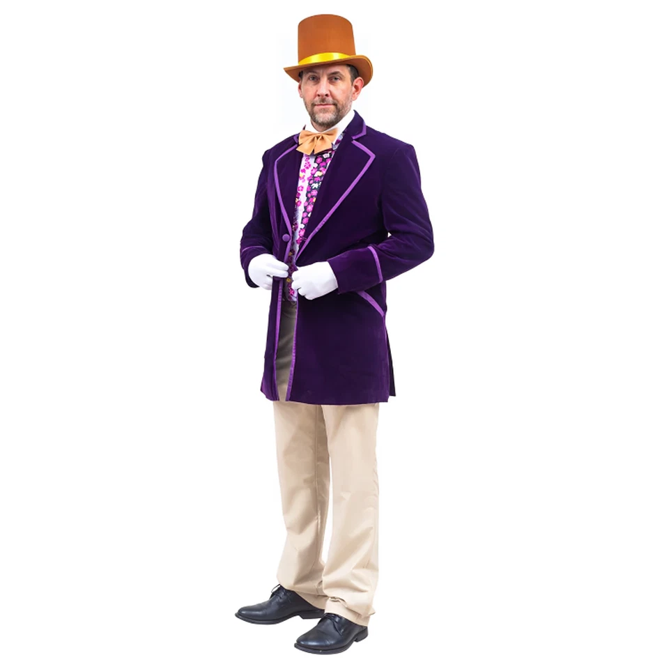 Chocolate Factory Owner Deluxe Halloween Cosplay Costume Set - Image 2 of 4