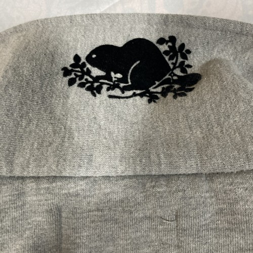 Roots Canada Sweatshirt Mens XS Gray 1/4 Zip Long Sleeve Collared Fleece Beaver - Picture 4 of 9