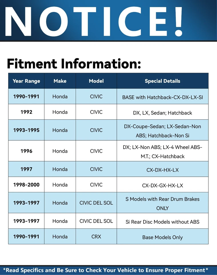 Kit de pastillas de freno de disco delanteras para Honda Civic Del Sol CRX 1990-2000 Foto 2 de 4