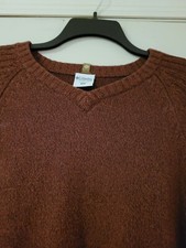 Columbia Sweater Men"s Size XL Rust Red Pullover V-Neck Sportswear Vintage