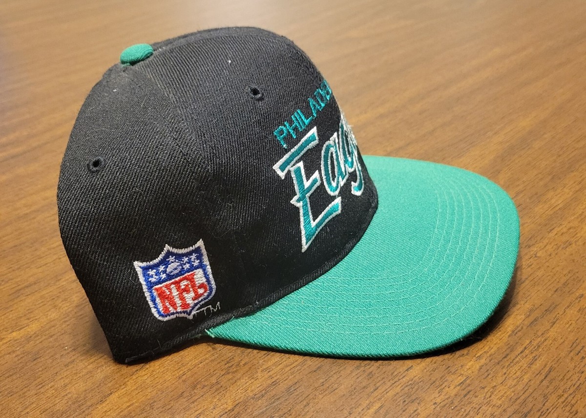 男の子向けプレゼント集結 90s Vintage Philadelphia Sports Black Script Eagles 帽子