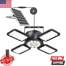 Solar Shed Light 6500K 1200Lumen Motion Sensor Pendant Light Adjustable Solar Po