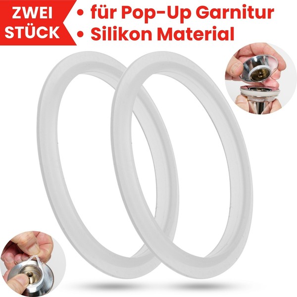 Lippendichtung Pop Up Abfluss Dichtung Dichtring Popup O-Ringe Verschluss Ring-image