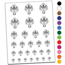 Cloaked Angel with Sword Temporary Tattoo Water Resistant Set