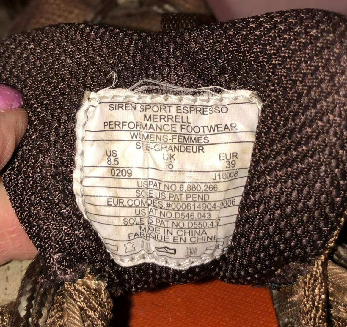 Scarpe da trekking Merrell Siren Sport Espresso misura 8 5 trail running atletica donna