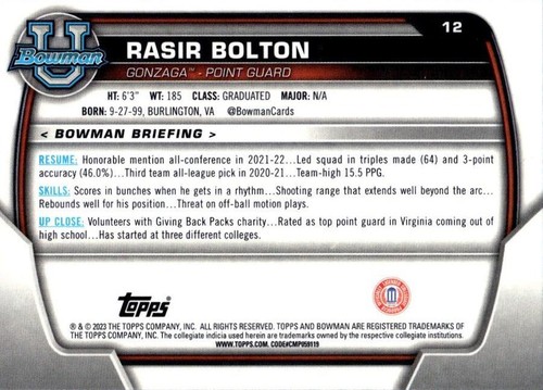 2022-23 Bowman University Chrome #1-100 (You Pick) 1st Prospects - Picture 29 of 203