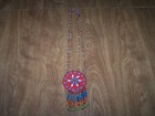 VINTAGE NATIVE AMERICAN 3" BEADED MANDELA NECKLACE — photo 5