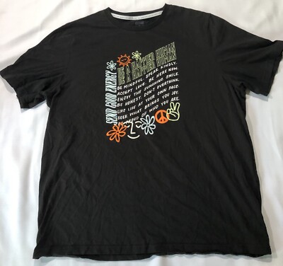 Puma Ppe ''Good Energy'' Crew Neck Short Sleeve T-Shirt Mens XL Black Casual