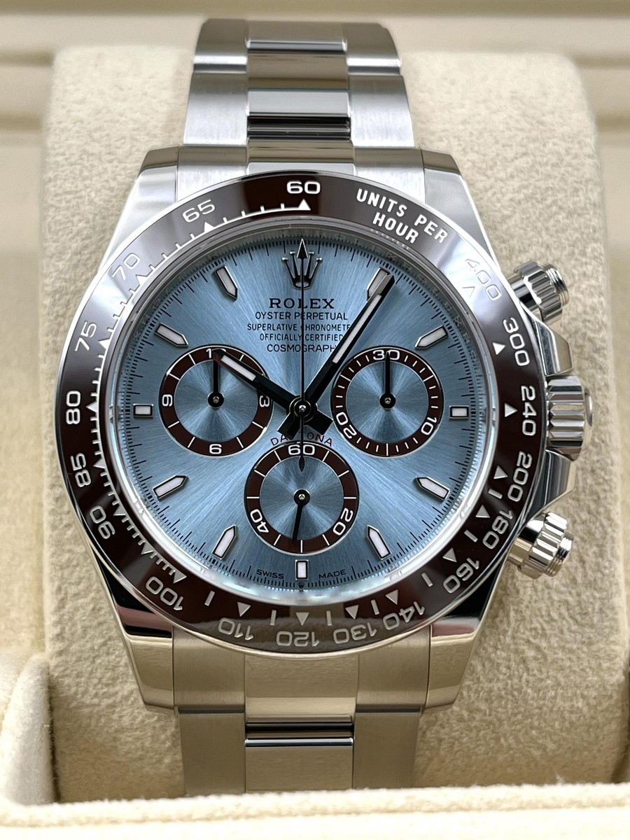 Rolex Cosmograph Daytona Ice Blue Dial Platinum Bracelet 126506
