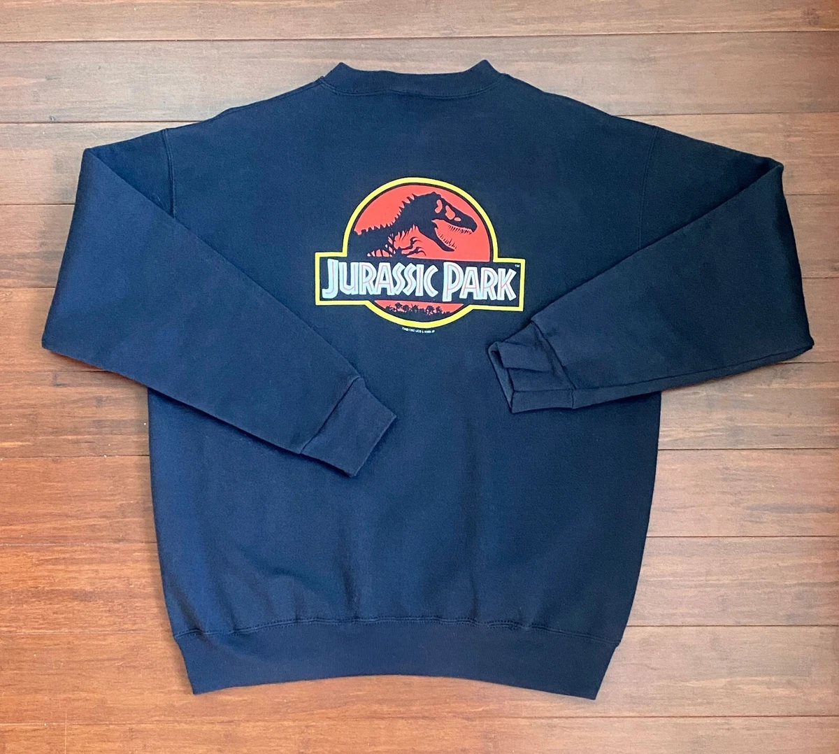 Sweatshirt Vintage Jurassic Park 1992 - Noir - Taille L - Coton - Édition Limitée