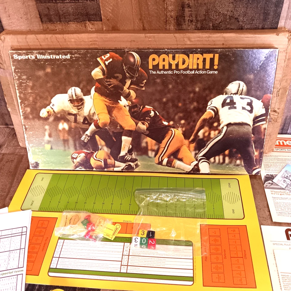 Vintage Sports Illustrated PAYDIRT! 1973 Football Board Game Complete w/Mailer - Image 3 of 4