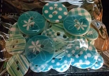 Sewology Patterned Buttons Assortment - Blues