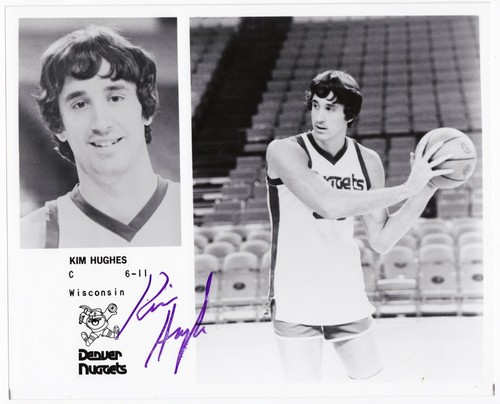 1978/9 Team Issue Press Photo Kim Hughes Autograph - Denver Nuggets