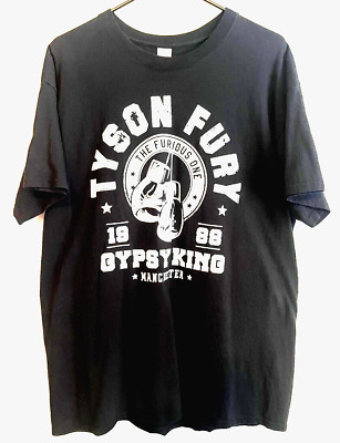 Tyson Fury Furious One 1988 Gypsy King Manchester GILDAN Men Size Large T-Shirt