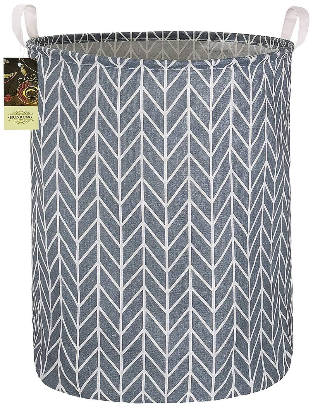 Laundry Hamper,Large Canvas Fabric Lightweight Storage Basket Toy Organizer D...-image
