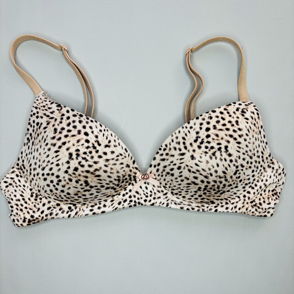 Victoria Secret No Wire Bra 32B Satin Padded Cup Convertible Strap