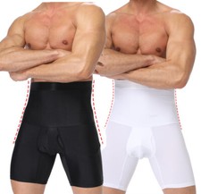 Men's Compression High Waist Boxer Shorts Tummy Body Shaper Girdle Control Pants