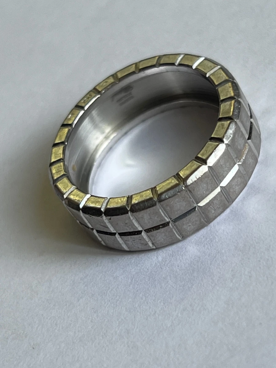 Chopard 18K White Gold Ice Cube Mens Ring 14.72gr