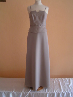 for ever yours langes Abendkleid Gr. 38 taube Satin