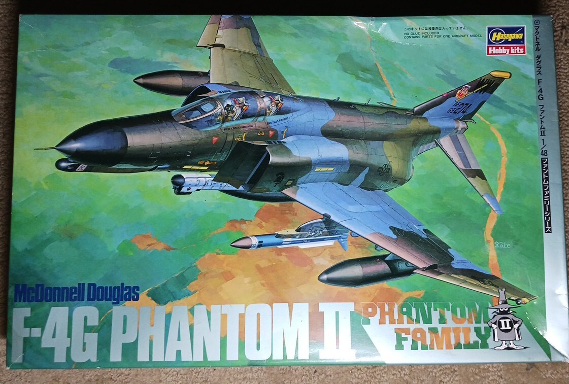 Vintage Hasegawa 1/48 McDonnell Douglas F-4G Phantom II -complete