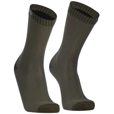 Dexshell ultradünne wasserdichte Crew-Rad-/Sportsocken in olivgrün