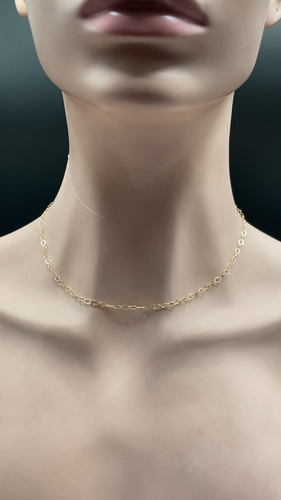 Collana Maglia Oro Solido 10k Catena 3mm con fibbia Aragosta Catena Oro Vero - Video 1 di 1