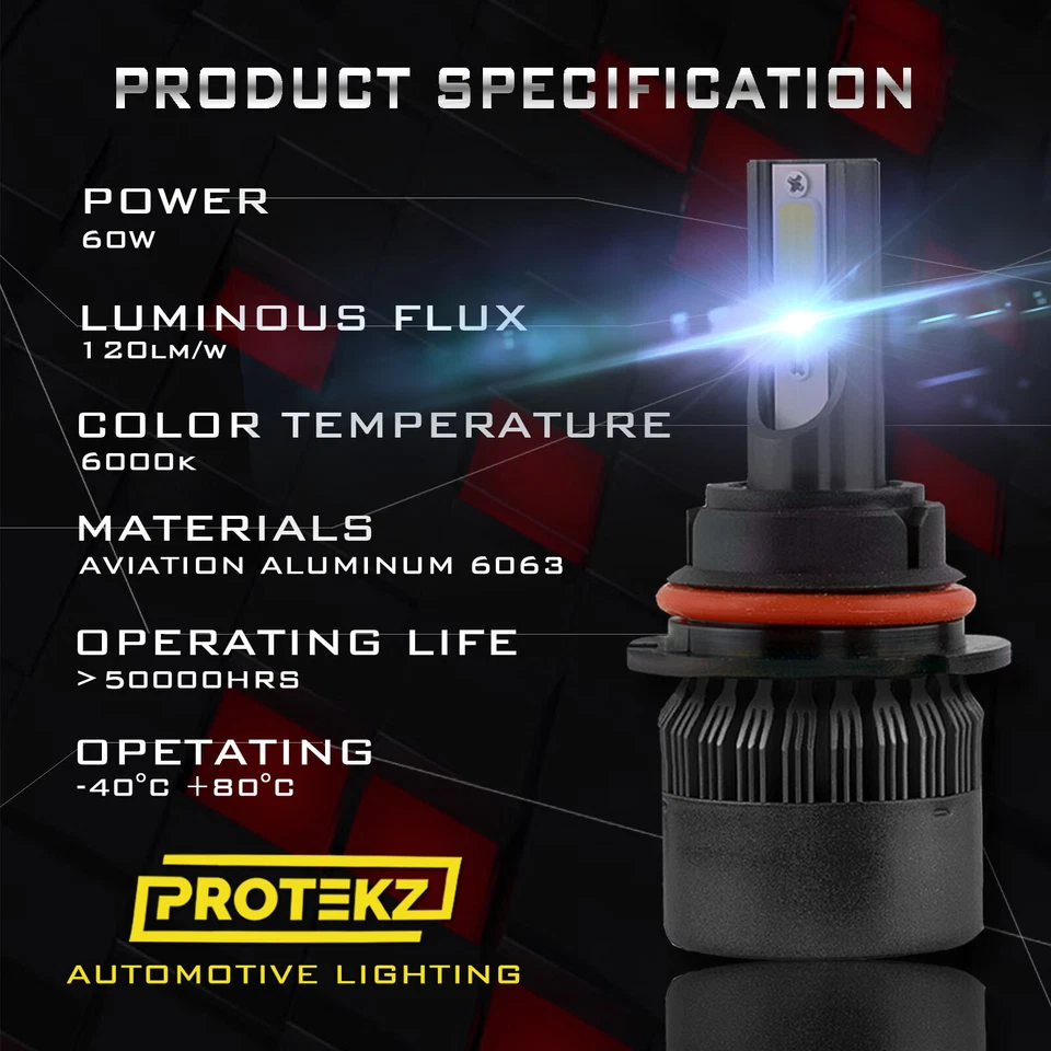 Kit de faros LED HB4 9006 60W 7200LM 6K para Toyota 4Runner 2003-2005 haz bajo Foto 3 de 4