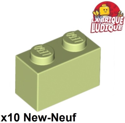 Lego 10x Stein Brick 1x2 2x1 hellgrün hell/yellowish green 3004 NEU