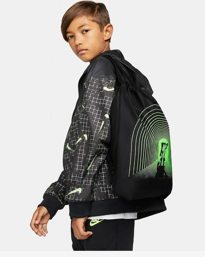 🔥New Nike Air Jordan Jumpman Drawstring Bag Backpack Black/Green SOLD OUT NWT image 4