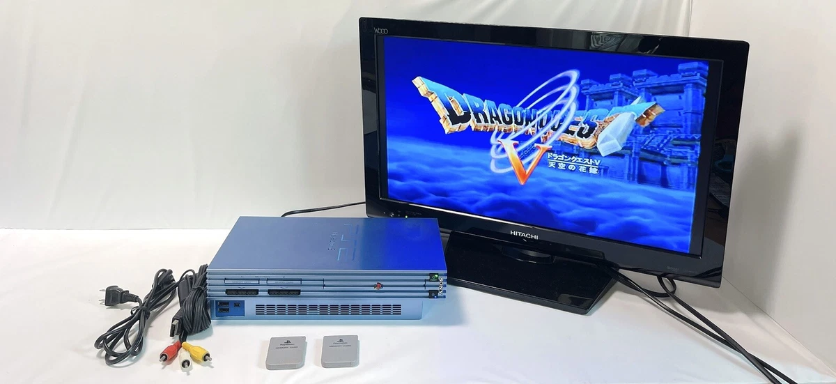 SONY PlayStation 2 SCPH-39000AQ AQUA Blue Console PS2 NTSC-J From JAPAN Tested