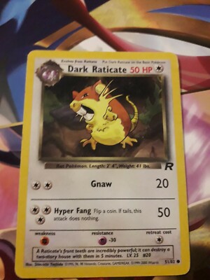 Pokemon  Dark Raticate 51/82